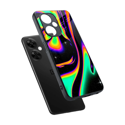Cosmic Mirage sleek oneplus nord ce 3 lite cover with tempered glass back and TPU edges
