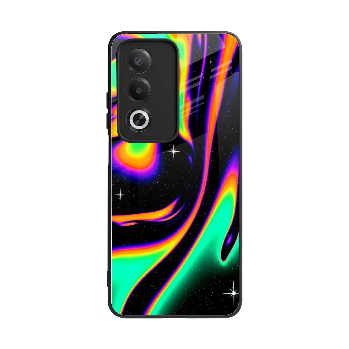 Cosmic Mirage back phone cover | glass case for oppo a3 pro