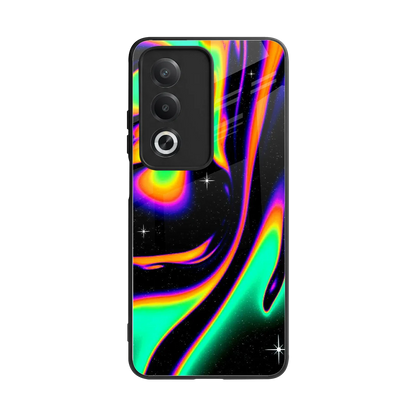 Cosmic Mirage back phone cover | glass case for oppo a3 pro