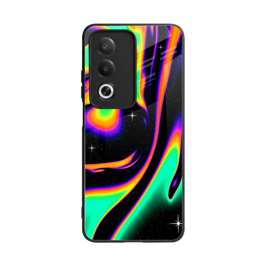 Cosmic Mirage back phone cover | glass case for oppo a3 pro