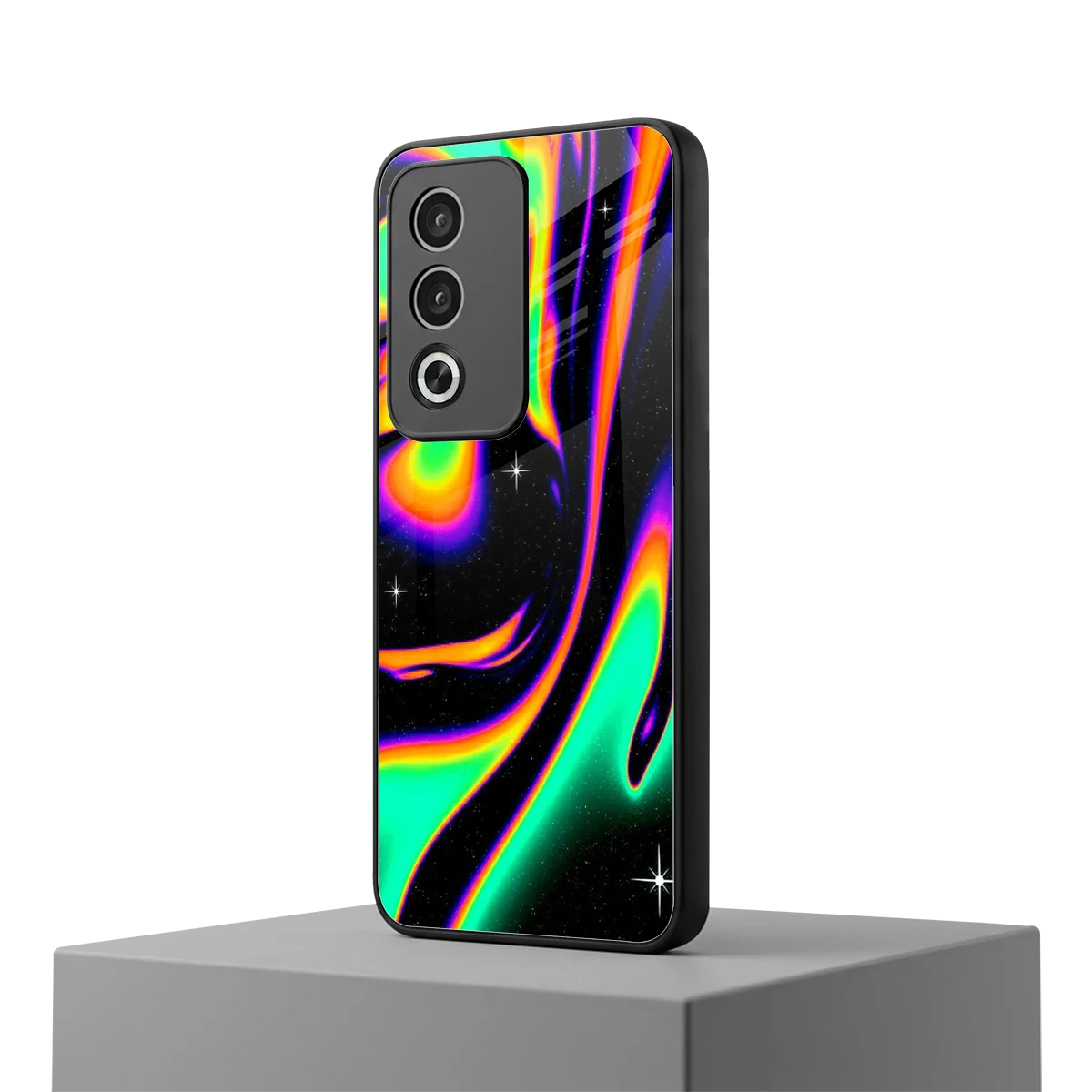 Cosmic Mirage oppo a3 pro mobile cover | shockproof glass phone case
