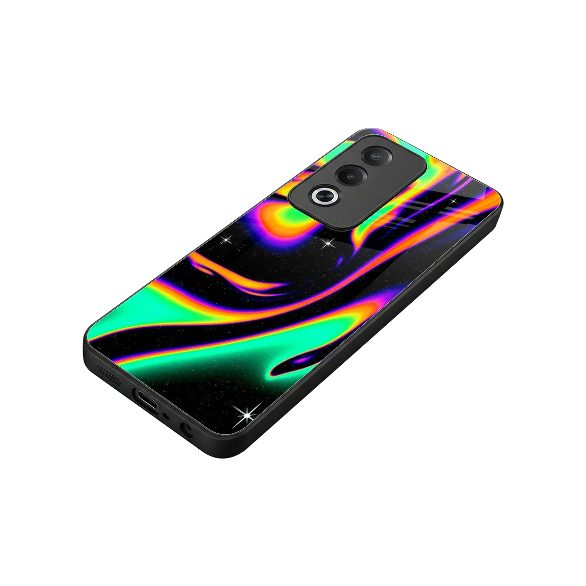 Cosmic Mirage stylish phone case for oppo a3 pro | glossy glass and slim fit