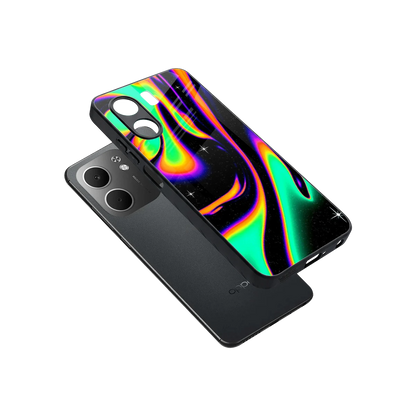 Cosmic Mirage sleek oppo a5x 5g cover with tempered glass back and TPU edges