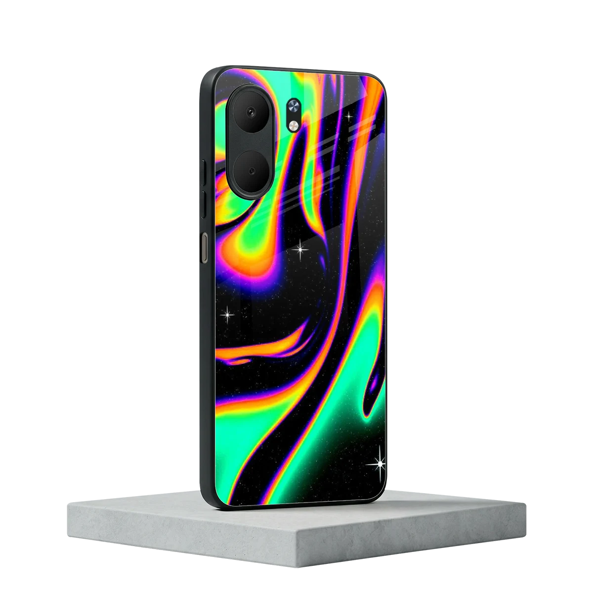 Cosmic Mirage oppo a5x 5g mobile cover | shockproof glass phone case