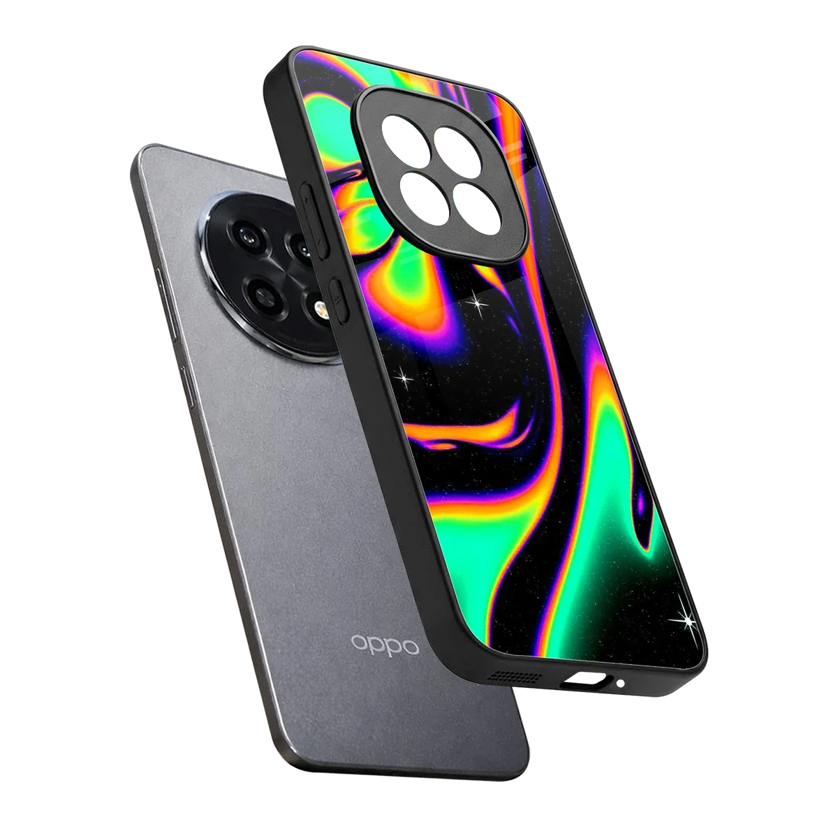 Cosmic Mirage sleek oppo f29 pro 5g cover with tempered glass back and TPU edges