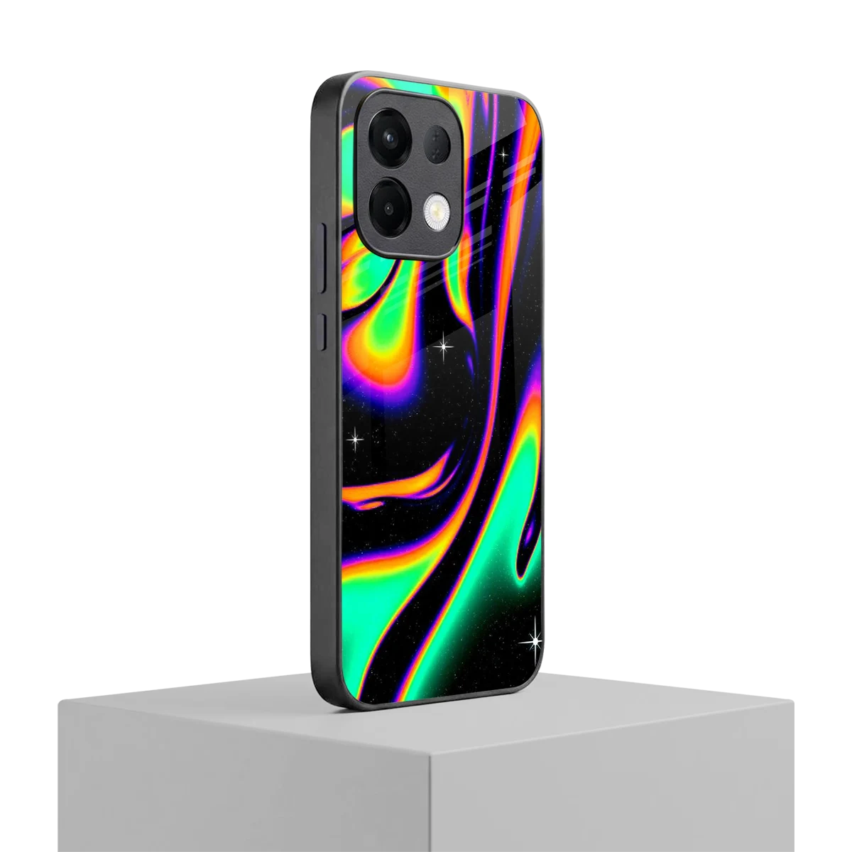 Cosmic Mirage oppo k13 5g mobile cover | shockproof glass phone case