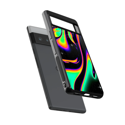 Cosmic Mirage sleek google pixel 6 pro cover with tempered glass back and TPU edges