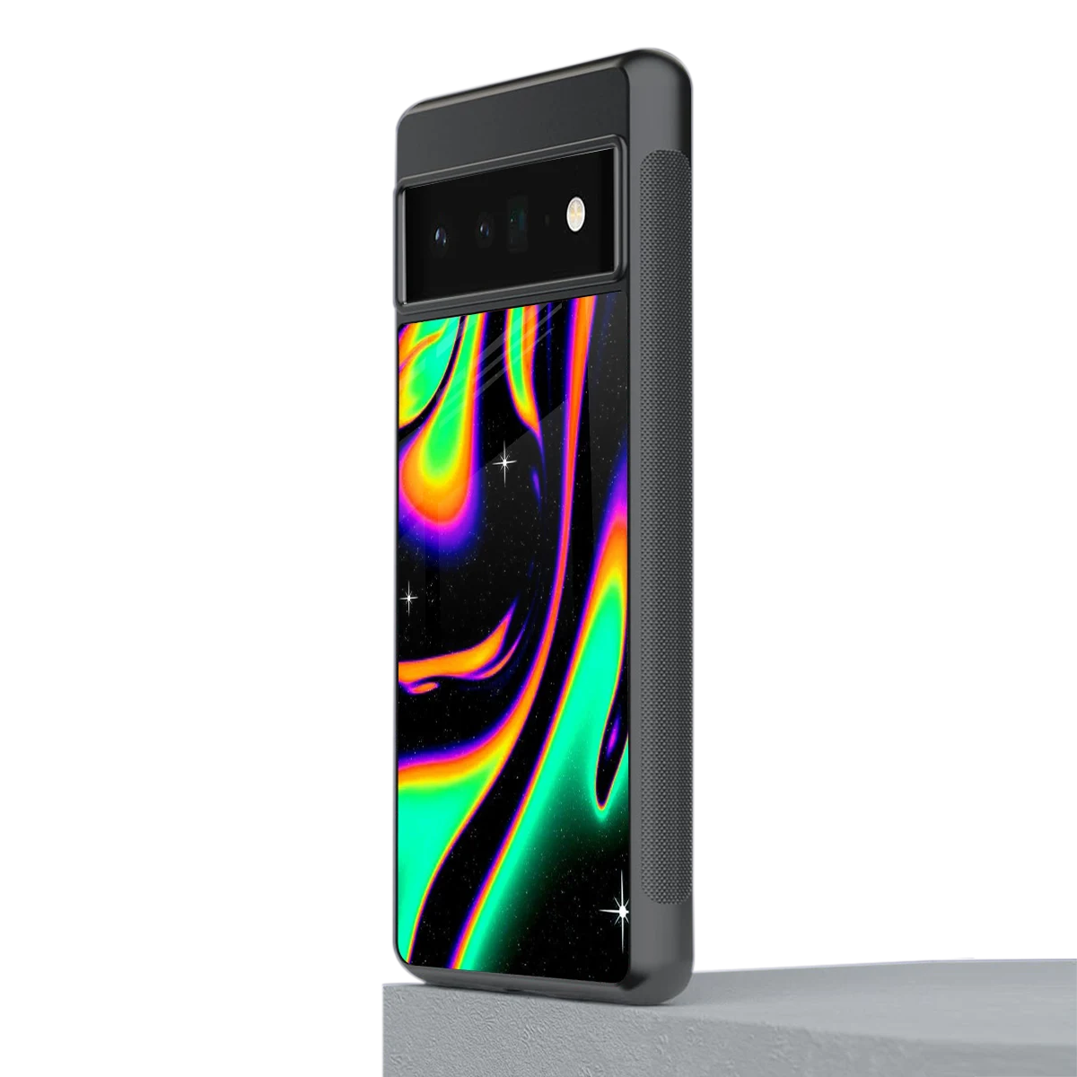 Cosmic Mirage stylish phone case for google pixel 6 pro | glossy glass and slim fit