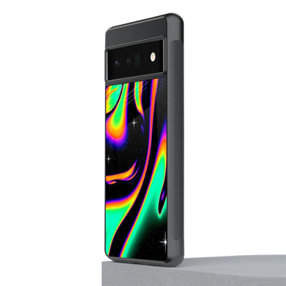 Cosmic Mirage stylish phone case for google pixel 6 pro | glossy glass and slim fit