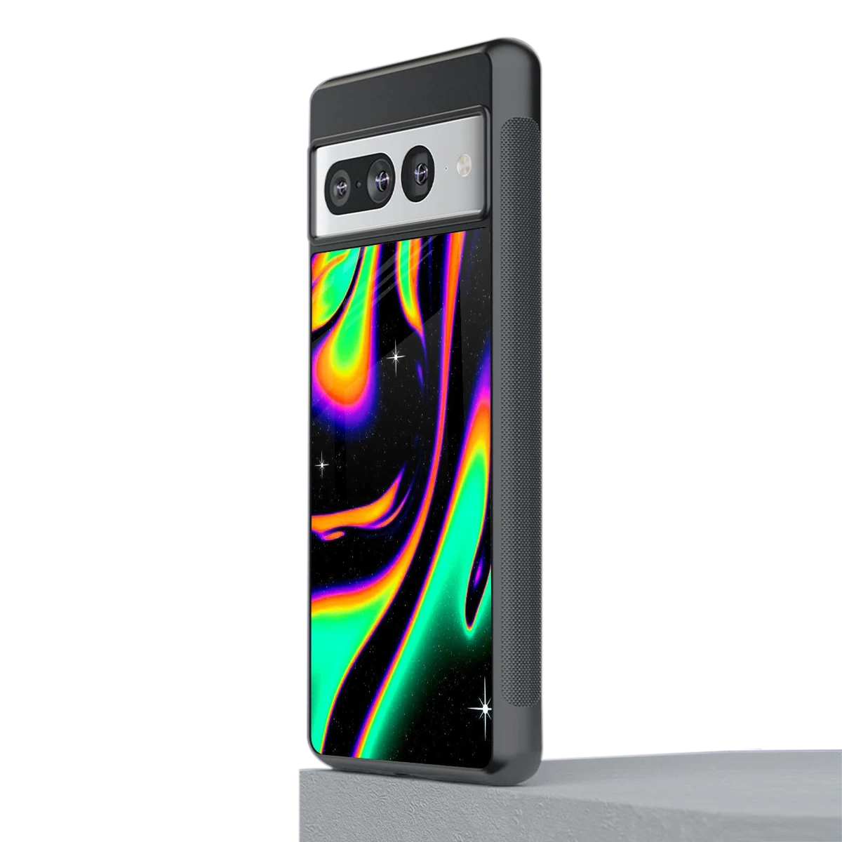 Cosmic Mirage stylish phone case for google pixel 7 pro | glossy glass and slim fit