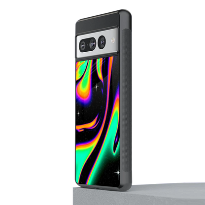 Cosmic Mirage stylish phone case for google pixel 7 pro | glossy glass and slim fit