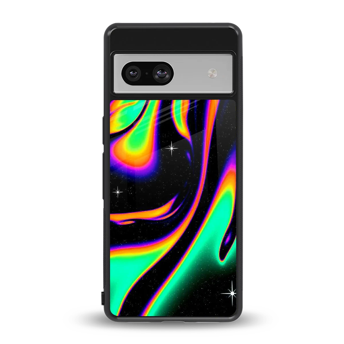 Cosmic Mirage back phone cover | glass case for google pixel 7a