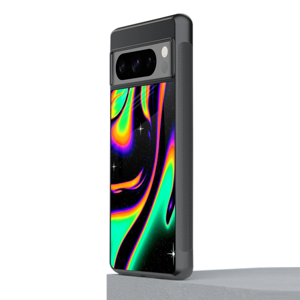 Cosmic Mirage stylish phone case for google pixel 8 pro | glossy glass and slim fit