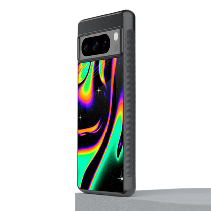 Cosmic Mirage stylish phone case for google pixel 8 pro | glossy glass and slim fit