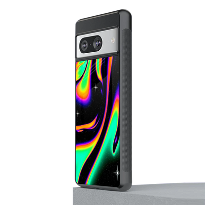 Cosmic Mirage stylish phone case for google pixel 8 | glossy glass and slim fit