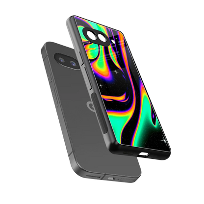 Cosmic Mirage sleek google pixel 10a cover with tempered glass back and TPU edges