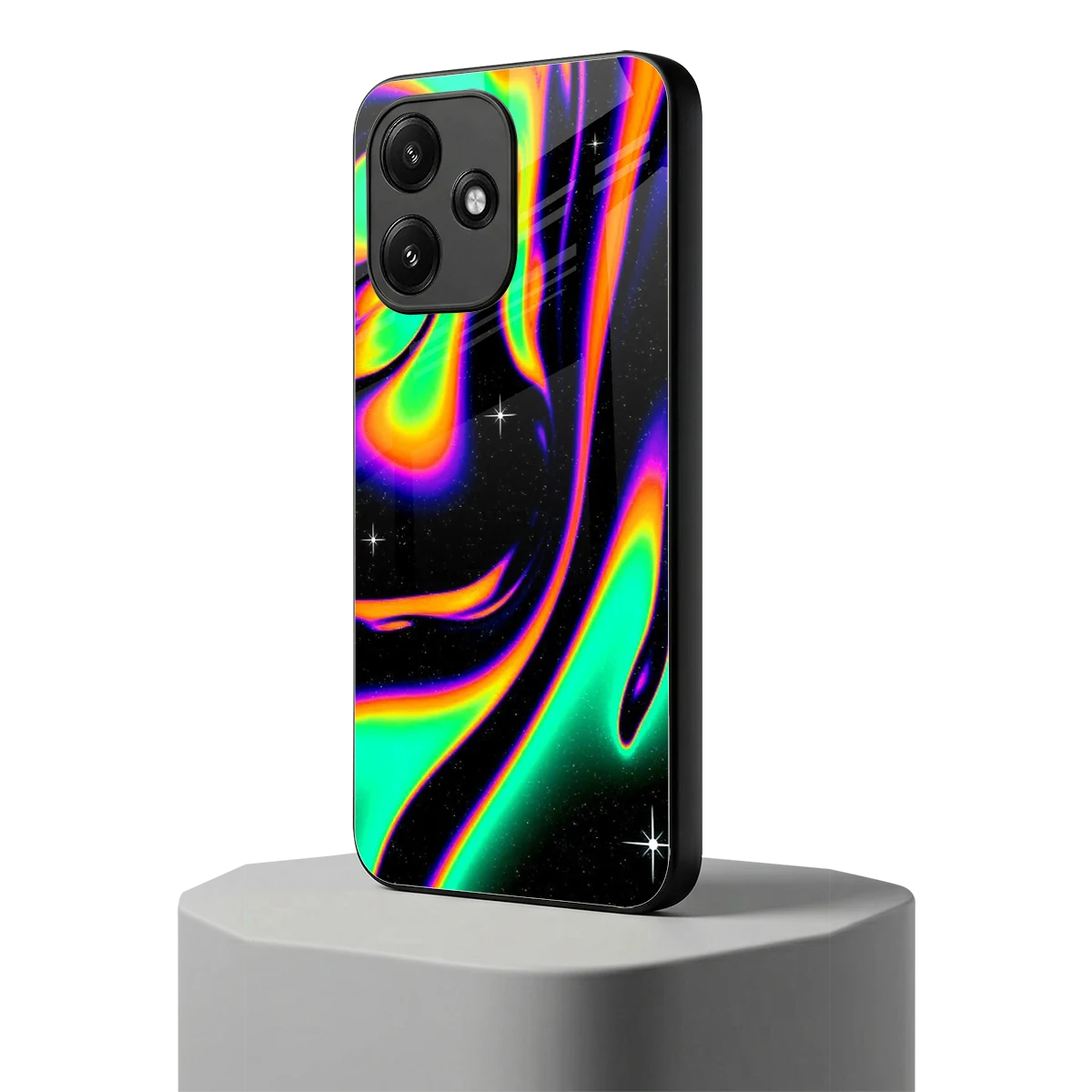 Cosmic Mirage redmi 12 5g mobile cover | shockproof glass phone case