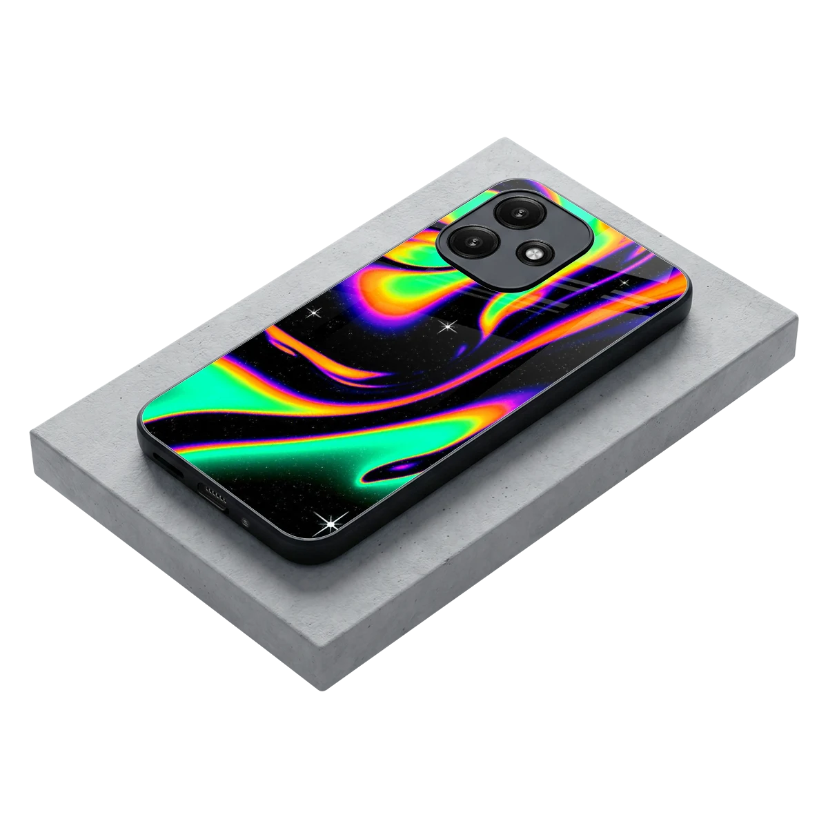 Cosmic Mirage stylish phone case for redmi 12 5g | glossy glass and slim fit