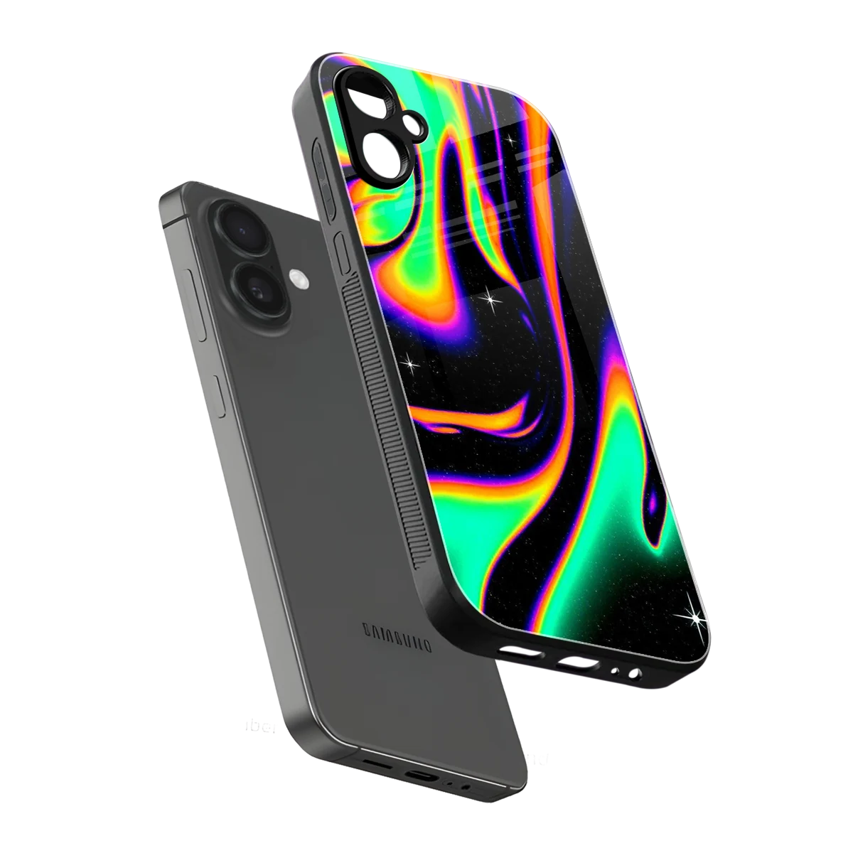 Cosmic Mirage sleek samsung galaxy a06 5g cover with tempered glass back and TPU edges