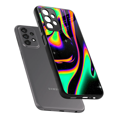 Cosmic Mirage sleek samsung galaxy a23 cover with tempered glass back and TPU edges