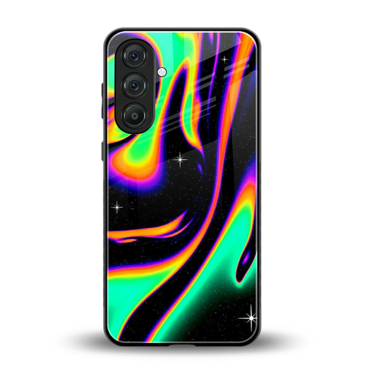 Cosmic Mirage back phone cover | glass case for samsung galaxy m36 5g