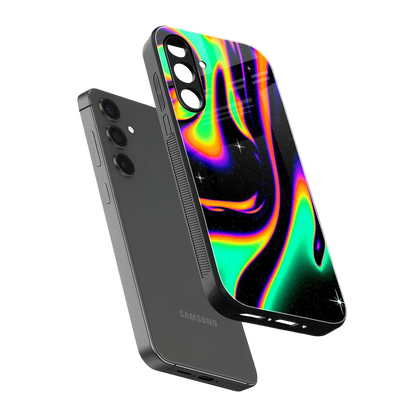 Cosmic Mirage sleek samsung galaxy m35 5g cover with tempered glass back and TPU edges
