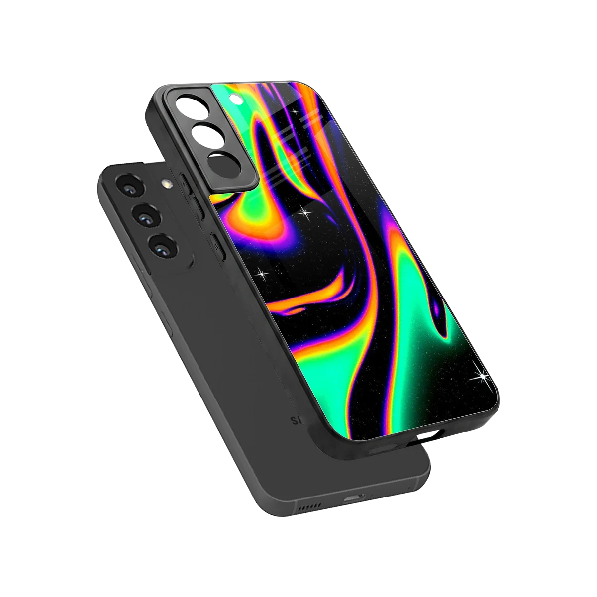 Cosmic Mirage sleek samsung galaxy s22 cover with tempered glass back and TPU edges
