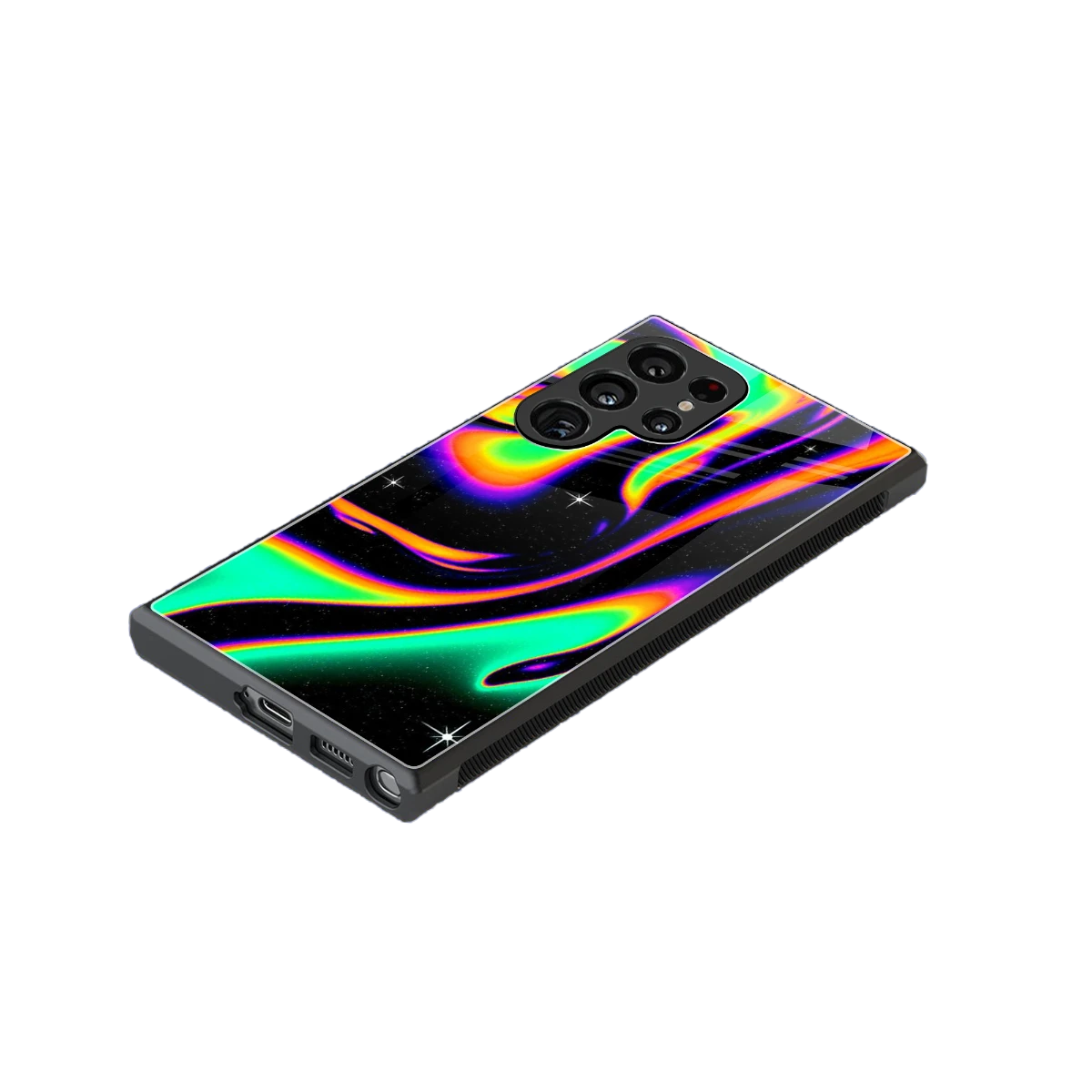 Cosmic Mirage stylish phone case for samsung galaxy s24 ultra | glossy glass and slim fit