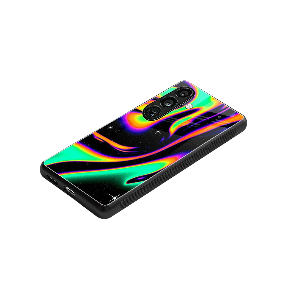 Cosmic Mirage stylish phone case for samsung galaxy s24 | glossy glass and slim fit