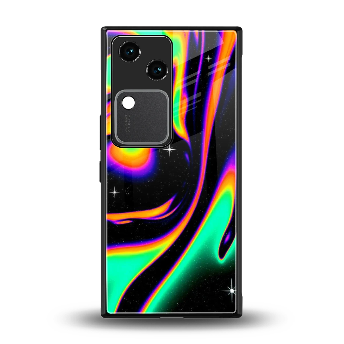 Cosmic Mirage back phone cover | glass case for vivo v30