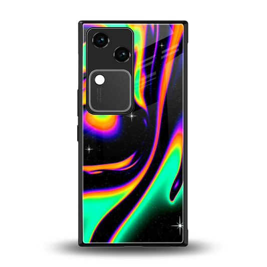 Cosmic Mirage back phone cover | glass case for vivo v30