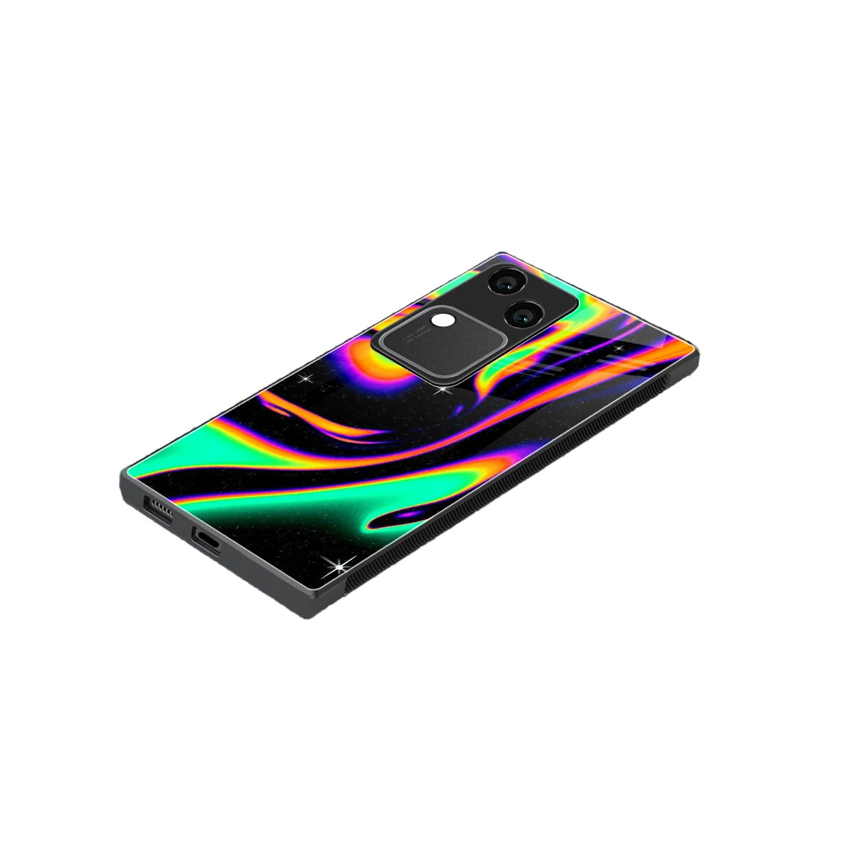 Cosmic Mirage stylish phone case for vivo v30 | glossy glass and slim fit