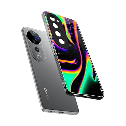 Cosmic Mirage sleek vivo v40 pro cover with tempered glass back and TPU edges