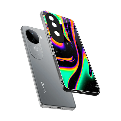Cosmic Mirage sleek vivo v40e cover with tempered glass back and TPU edges