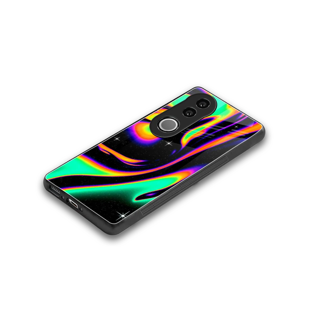 Cosmic Mirage stylish phone case for vivo v50 | glossy glass and slim fit