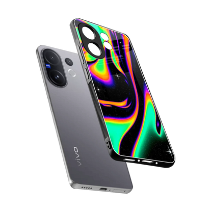 Cosmic Mirage sleek vivo v60 cover with tempered glass back and TPU edges