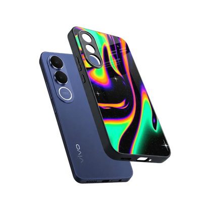 Cosmic Mirage sleek vivo v70 fe cover with tempered glass back and TPU edges