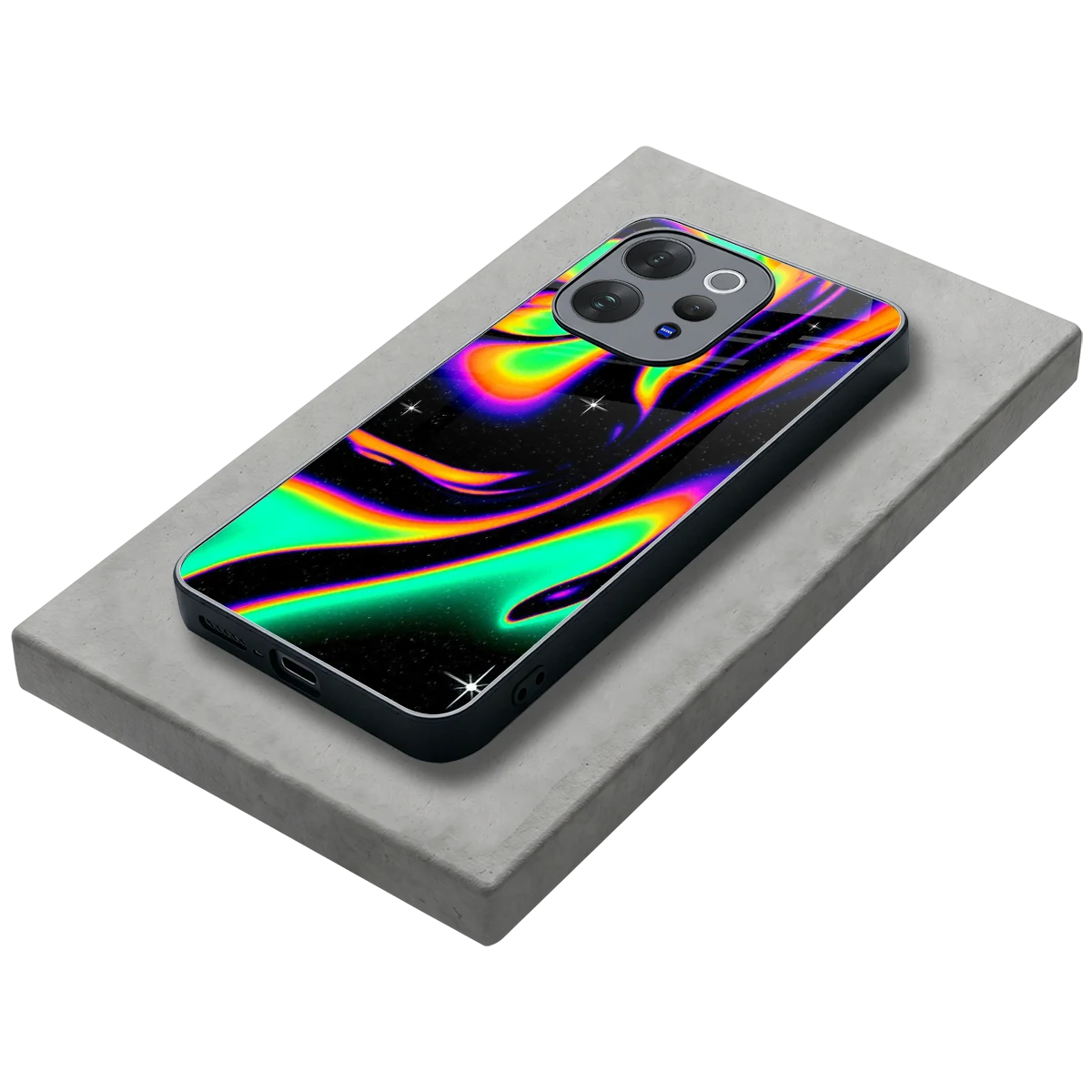 Cosmic Mirage stylish phone case for vivo v70 | glossy glass and slim fit