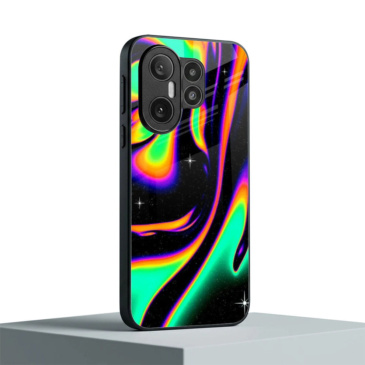 Cosmic Mirage vivo x200 fe mobile cover | shockproof glass phone case