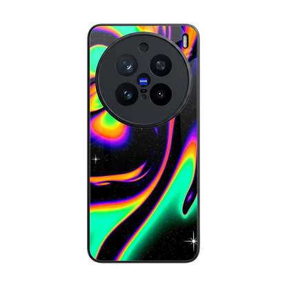 Cosmic Mirage back phone cover | glass case for vivo x200 pro