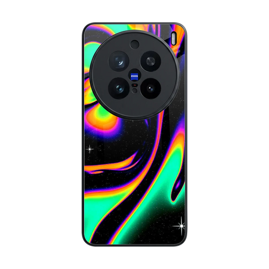 Cosmic Mirage back phone cover | glass case for vivo x200 pro
