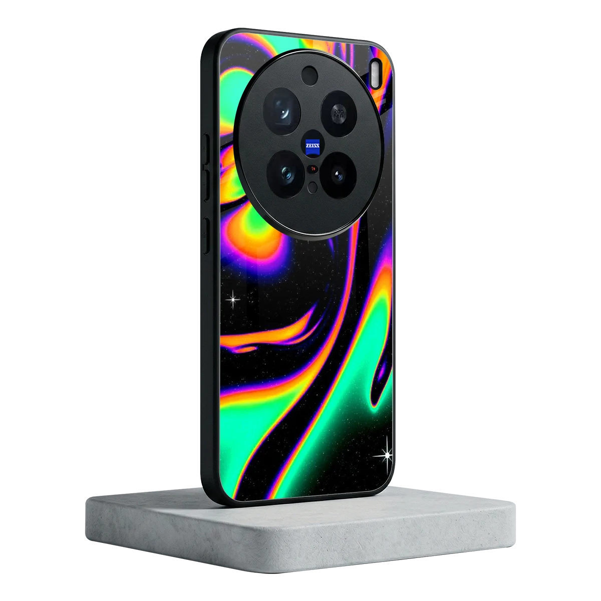 Cosmic Mirage vivo x200 pro mobile cover | shockproof glass phone case