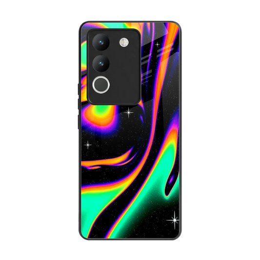 Cosmic Mirage back phone cover | glass case for vivo y200 5g