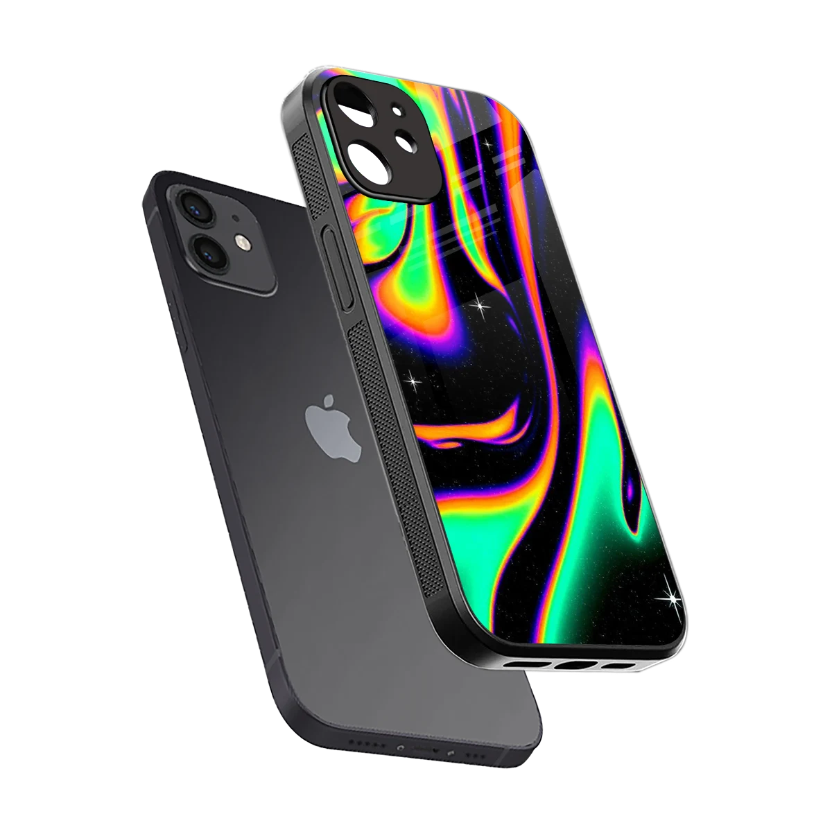 Cosmic Mirage sleek iphone 11 cover with tempered glass back and TPU edges