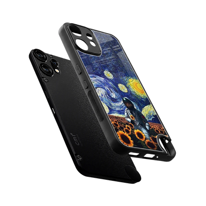 Cosmic Night sleek cmf nothing phone 2 pro cover with tempered glass back and TPU edges