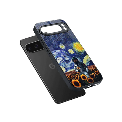 Cosmic Night sleek google pixel 10 pro xl cover with tempered glass back and TPU edges