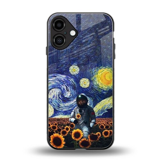 Cosmic Night back phone cover | glass case for iphone 16 plus