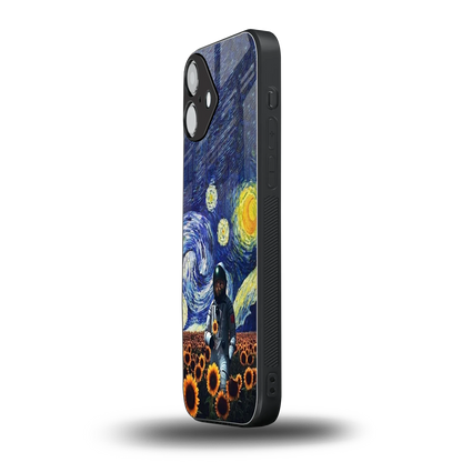Cosmic Night iphone 16 plus mobile cover | shockproof glass phone case