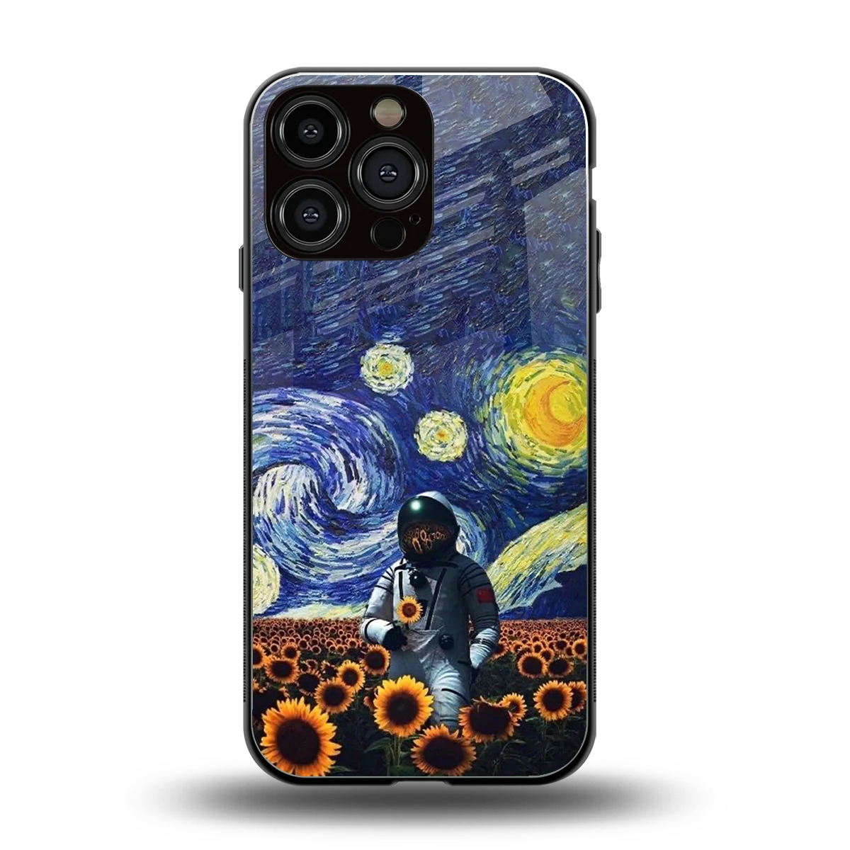 Cosmic Night back phone cover | glass case for iphone 16 pro max