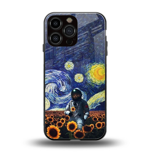 Cosmic Night back phone cover | glass case for iphone 16 pro max